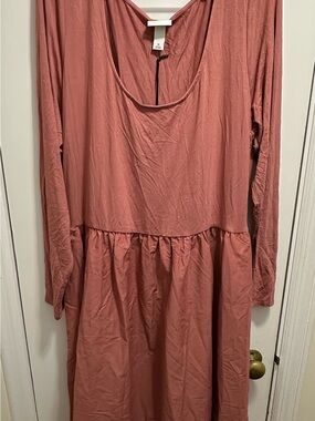 Ava & Viv: Dusty Rose Long Sleeve Dress